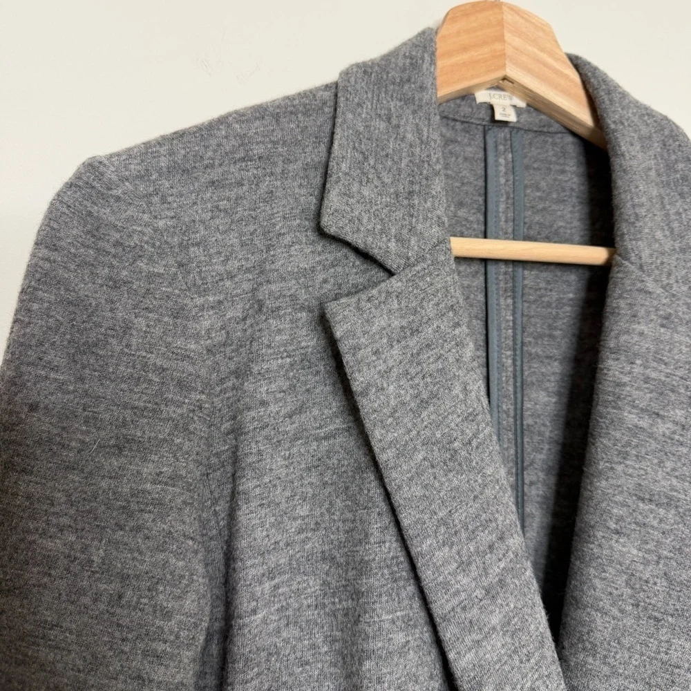 J.Crew Double-breasted blazer in grey wool preppy classic school girl academia